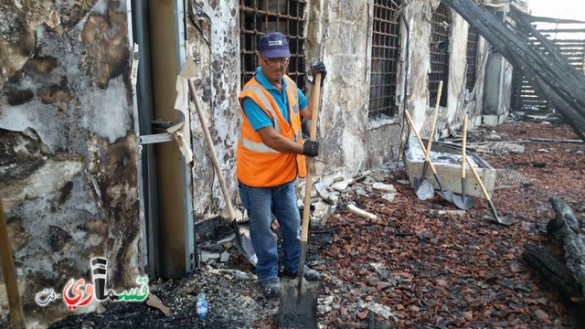 فيديو : اضرار جسيمة في مسجد الجزار وطواقم المتوطعين تبدأ بترميمه